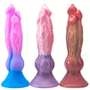 11.02in Colorful Silicone Flexible Fantasy Dog Dildo For BDSM Sex Play