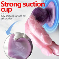 11.02in Colorful Silicone Flexible Fantasy Dog Dildo For BDSM Sex Play