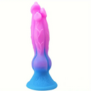 11.02in Colorful Silicone Flexible Fantasy Dog Dildo For BDSM Sex Play