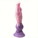 11.02in Colorful Silicone Flexible Fantasy Dog Dildo For BDSM Sex Play