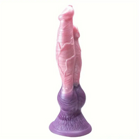 11.02in Colorful Silicone Flexible Fantasy Dog Dildo For BDSM Sex Play