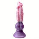 11.02in Colorful Silicone Flexible Fantasy Dog Dildo For BDSM Sex Play