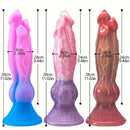 11.02in Colorful Silicone Flexible Fantasy Dog Dildo For BDSM Sex Play