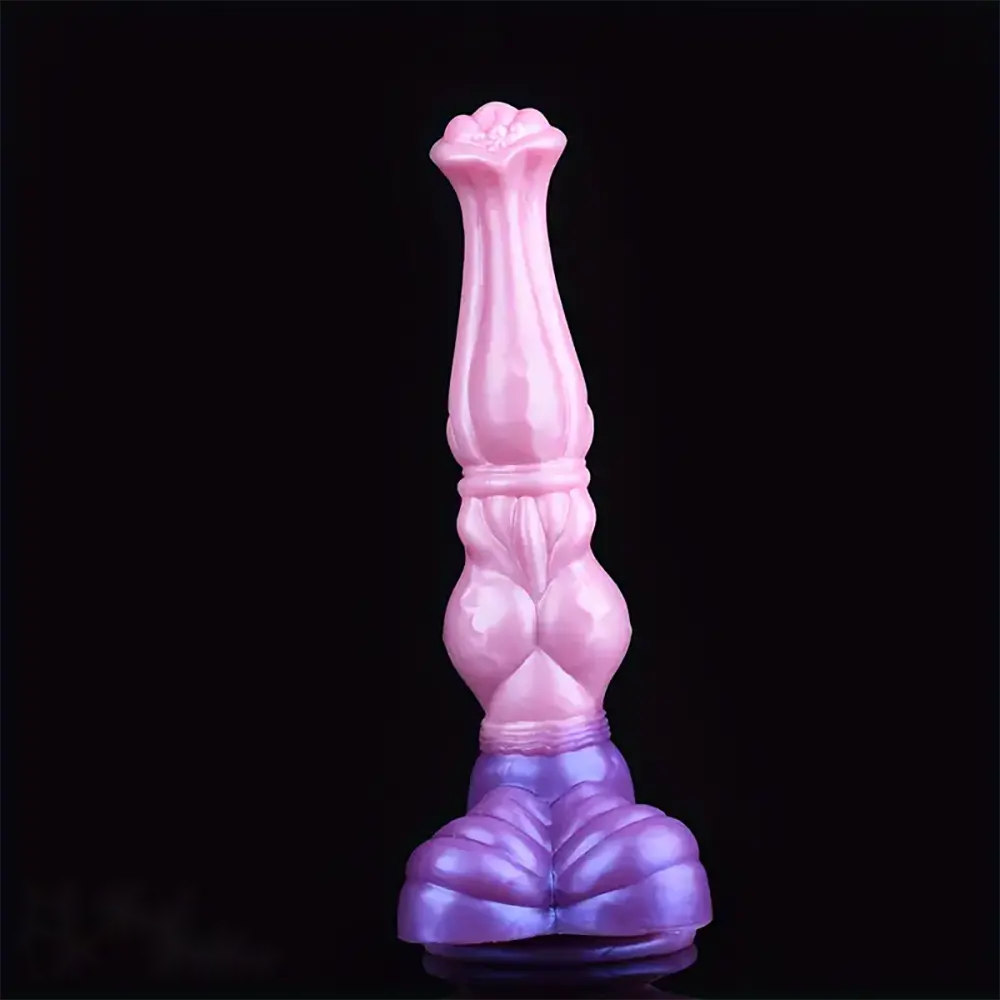 11.02in Horse Cock Big Knot Silicone Soft Dildo Massager Flirting Toy