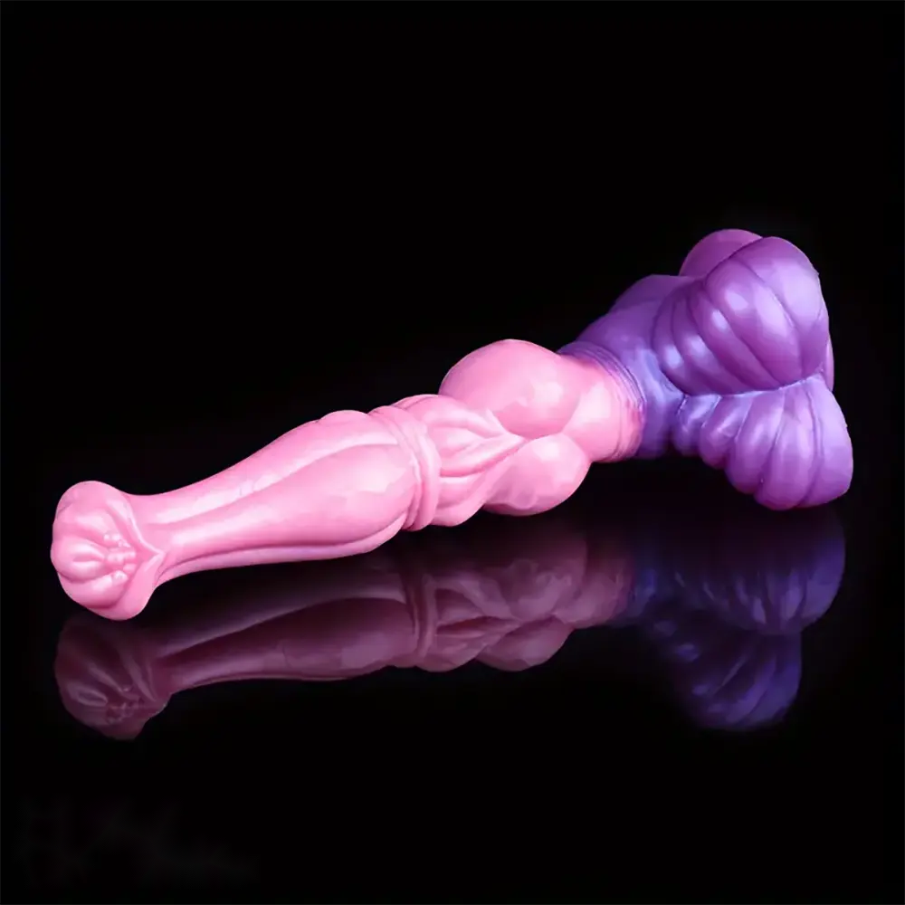 11.02in Horse Cock Big Knot Silicone Soft Dildo Massager Flirting Toy