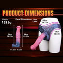 11.02in Horse Cock Hollow Soft Dildo Leather Panty Lifelike Penis Sheath