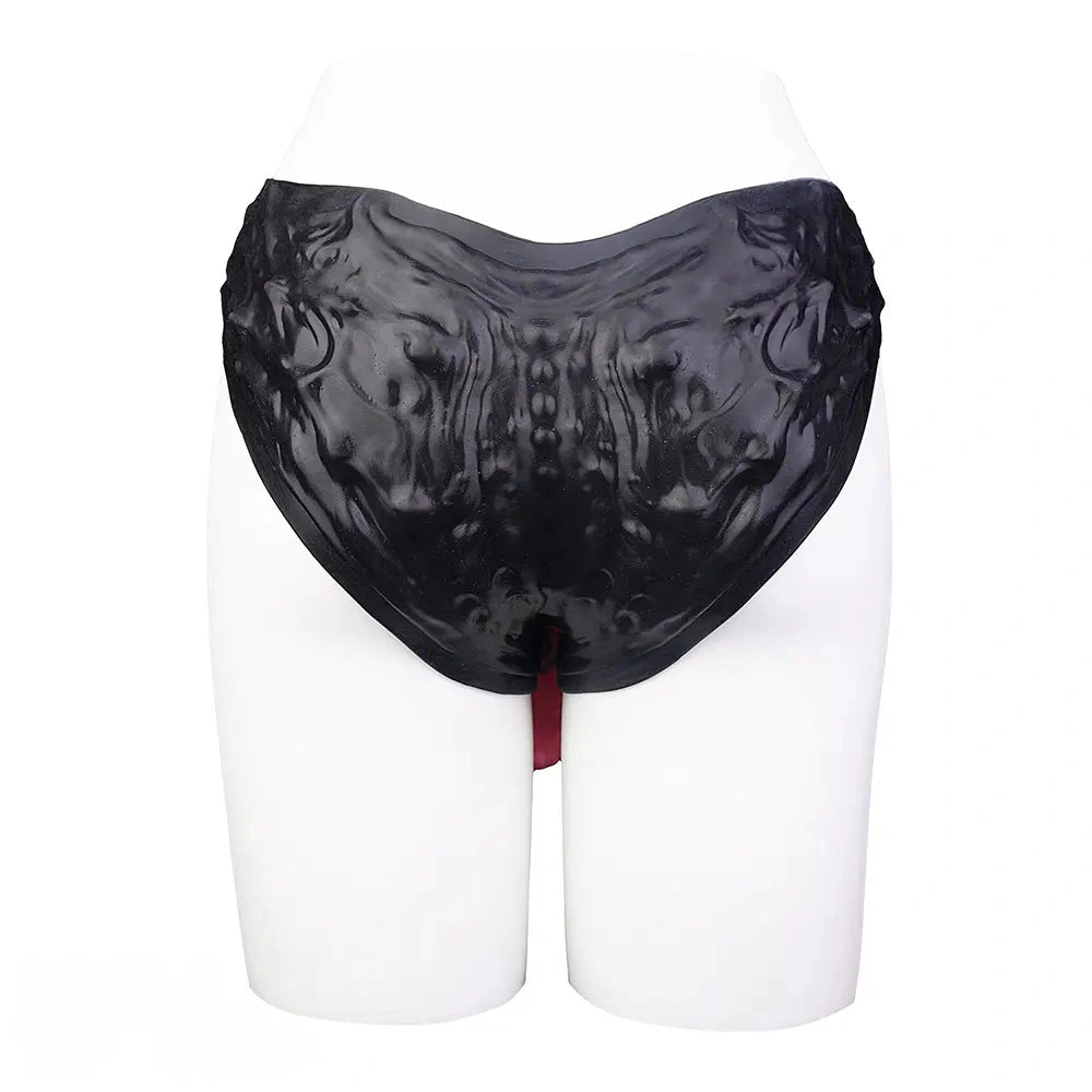 11.02in Horse Cock Hollow Soft Dildo Leather Panty Lifelike Penis Sheath