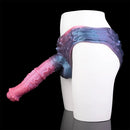 11.02in Horse Cock Hollow Soft Dildo Leather Panty Lifelike Penis Sheath
