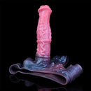 11.02in Horse Cock Hollow Soft Dildo Leather Panty Lifelike Penis Sheath