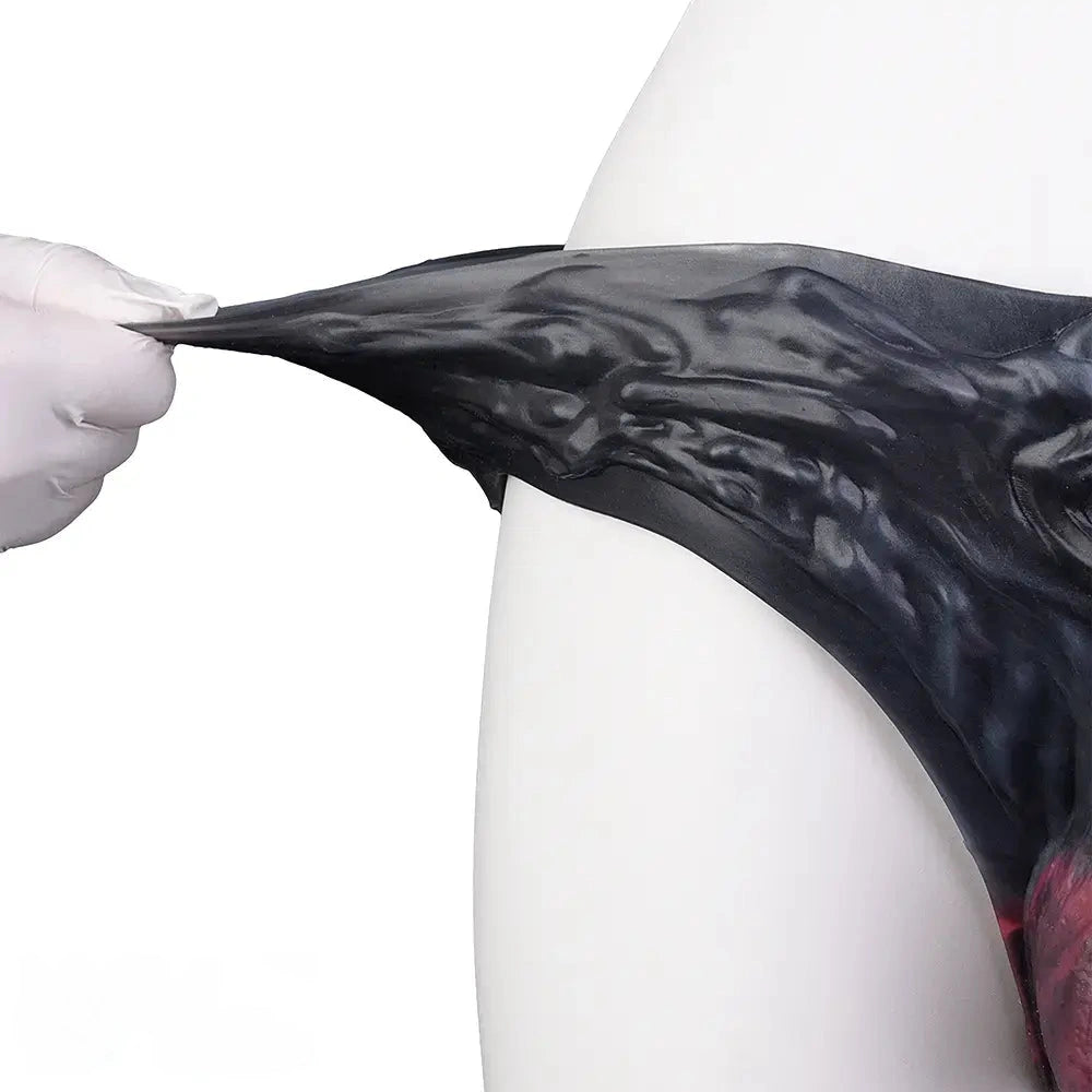 11.02in Horse Cock Hollow Soft Dildo Leather Panty Lifelike Penis Sheath