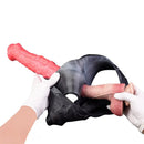 11.02in Horse Cock Hollow Soft Dildo Leather Panty Lifelike Penis Sheath