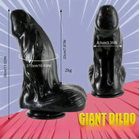 11.02in Huge Thick Big Black Uncut Large Anal Dildo For Deeper Play Women Gay
