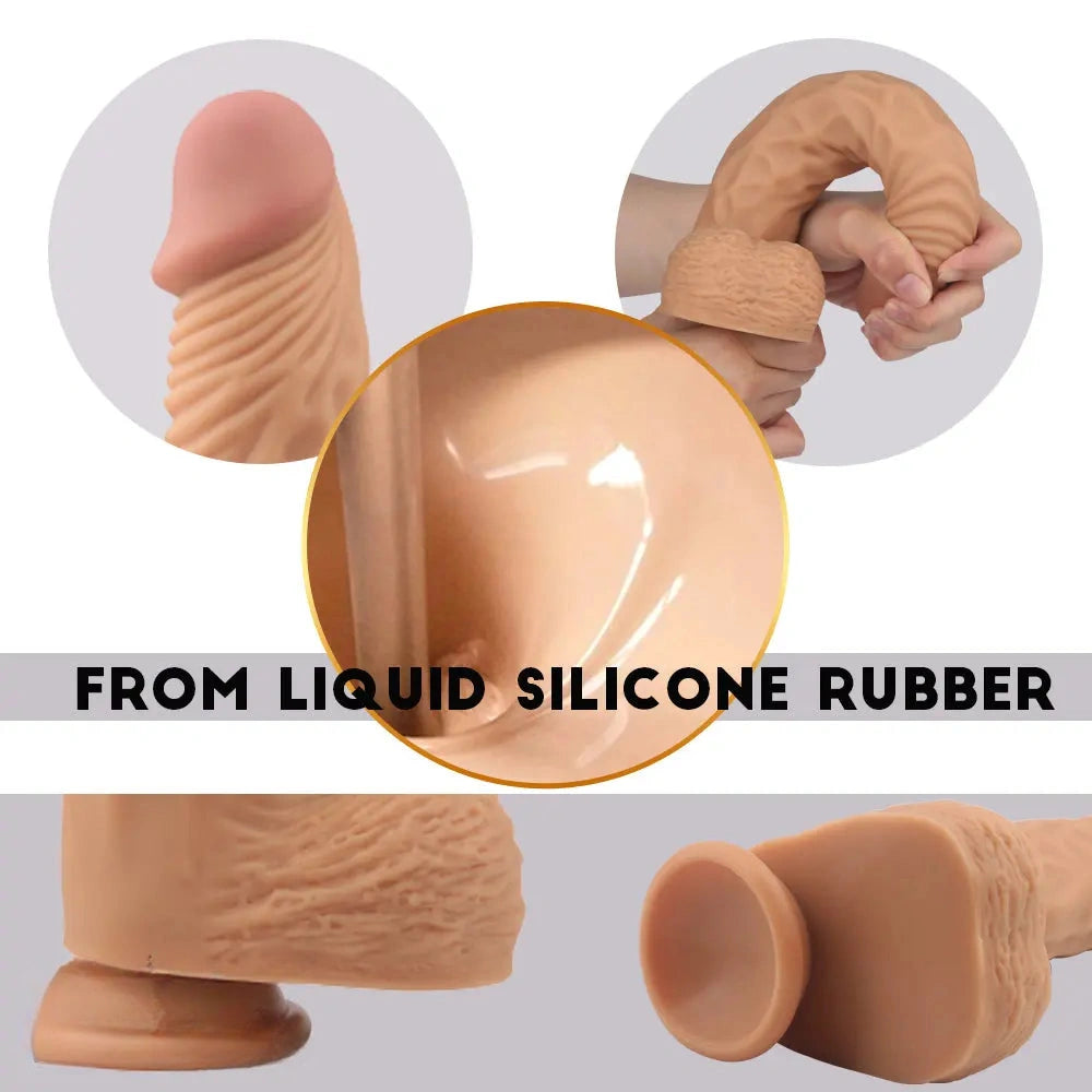 11.02in Large Realistic Silicone Soft Suction Cup Women Sex Dildo