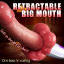 11.02in Large Vibrating Thrusting Rotation Silicone Soft Heated Dildo