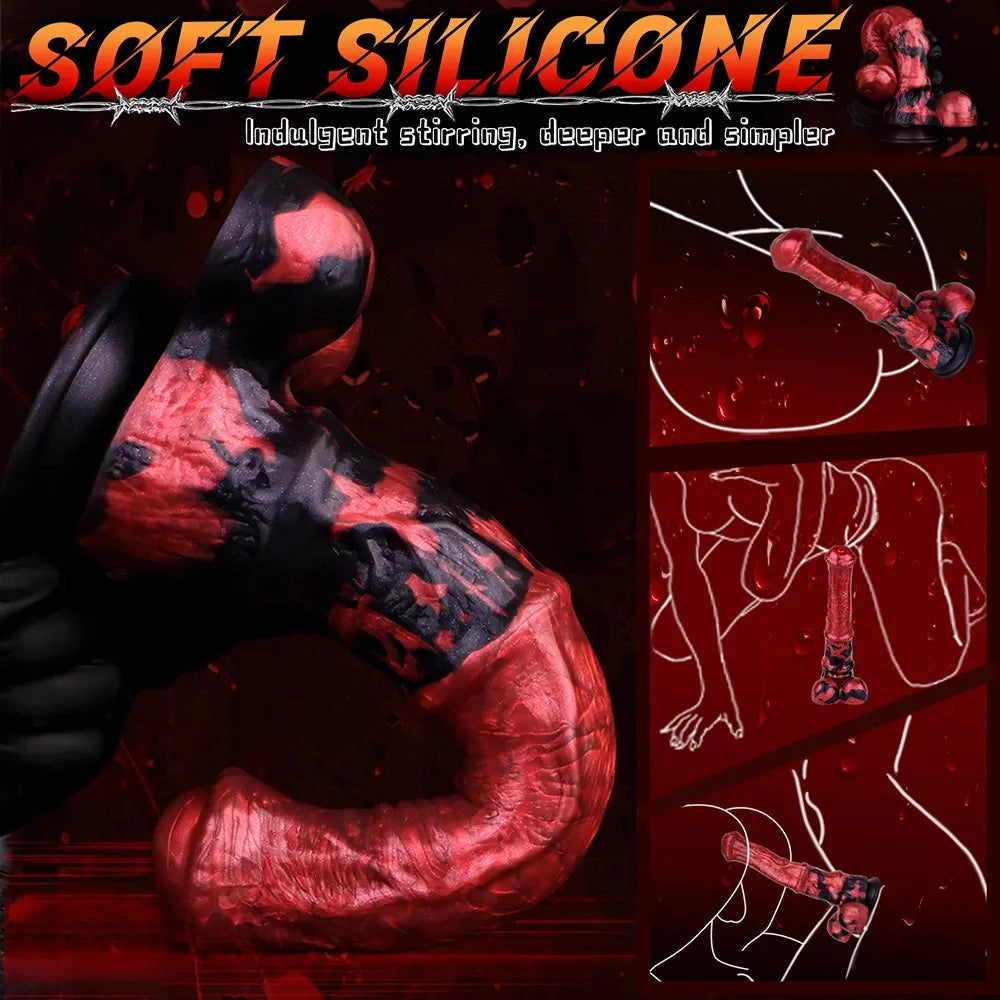 11.02in Liquid Silicone Horse Cock Big Dildo Large Dick Couple Foreplay