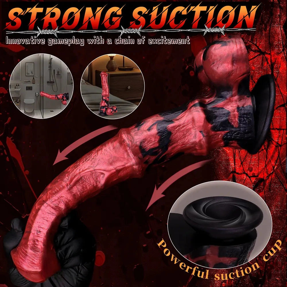 11.02in Liquid Silicone Horse Cock Big Dildo Large Dick Couple Foreplay