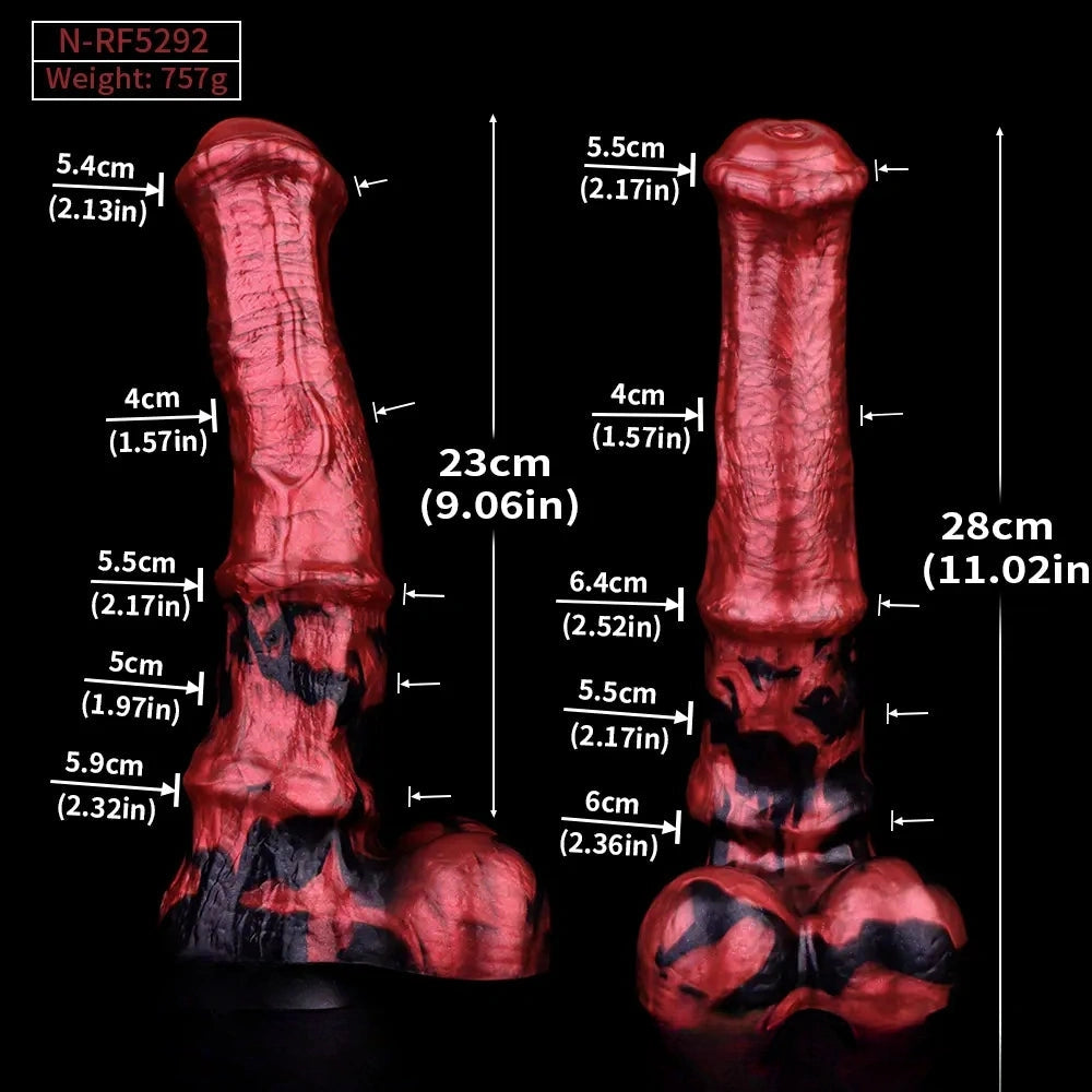 11.02in Liquid Silicone Horse Cock Big Dildo Large Dick Couple Foreplay