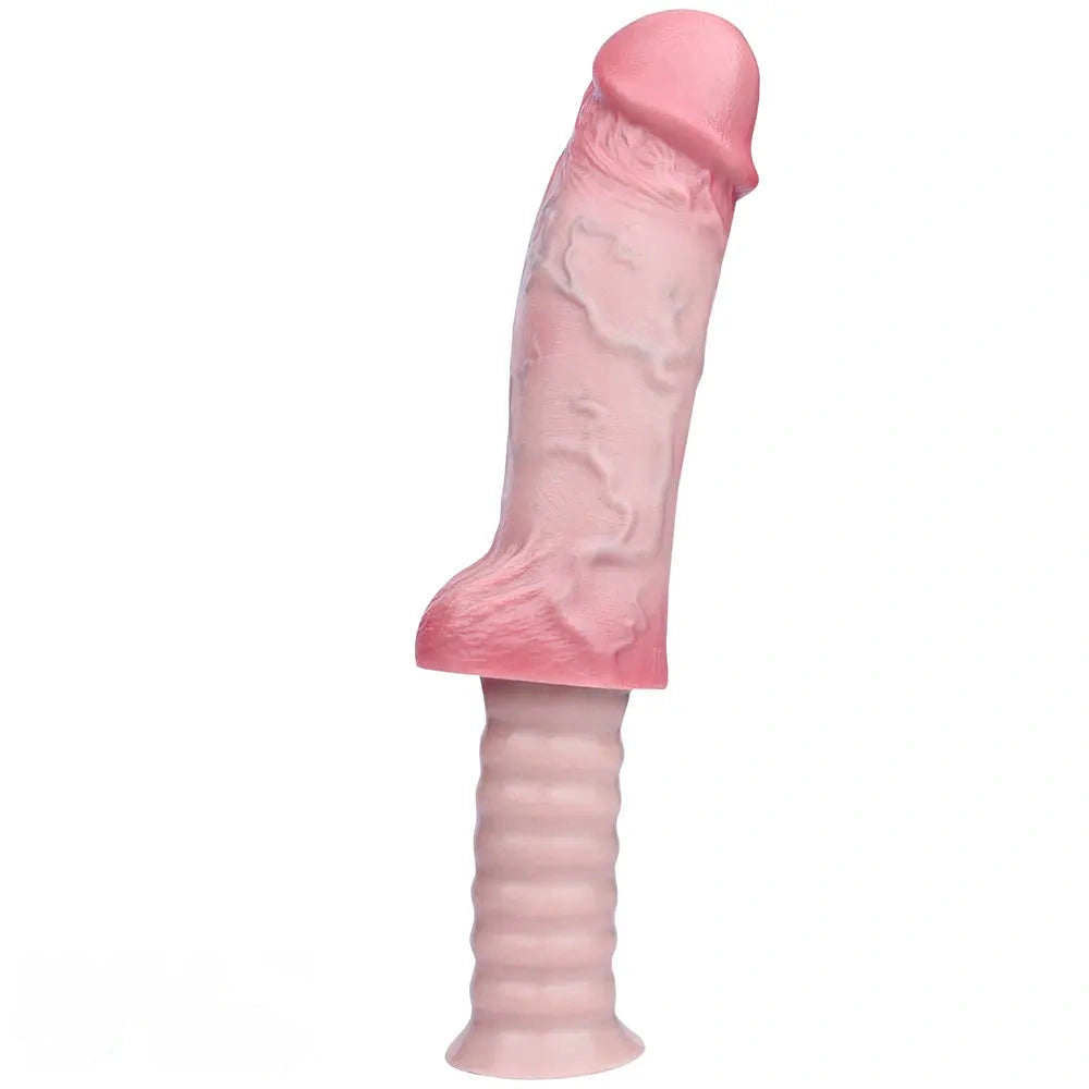 11.02in Real Feeling Double Layer Silicone Soft Handle Handhold Cock Dildo