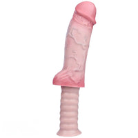 11.02in Real Feeling Double Layer Silicone Soft Handle Handhold Cock Dildo