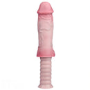 11.02in Real Feeling Double Layer Silicone Soft Handle Handhold Cock Dildo