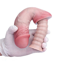 11.02in Real Feeling Double Layer Silicone Soft Handle Handhold Cock Dildo