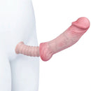 11.02in Real Feeling Double Layer Silicone Soft Handle Handhold Cock Dildo
