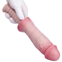 11.02in Real Feeling Double Layer Silicone Soft Handle Handhold Cock Dildo