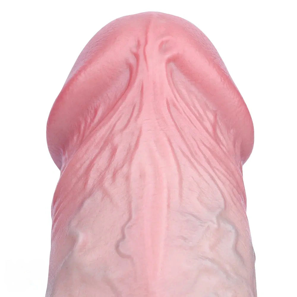 11.02in Real Feeling Double Layer Silicone Soft Handle Handhold Cock Dildo