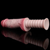 11.02in Real Feeling Double Layer Silicone Soft Handle Handhold Cock Dildo
