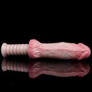 11.02in Real Feeling Double Layer Silicone Soft Handle Handhold Cock Dildo