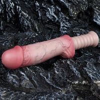 11.02in Real Feeling Double Layer Silicone Soft Handle Handhold Cock Dildo