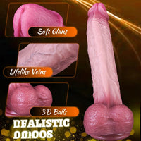 11.02in Realistic Blue Vein Makeup Dual Density Silicone Soft Big Dildo