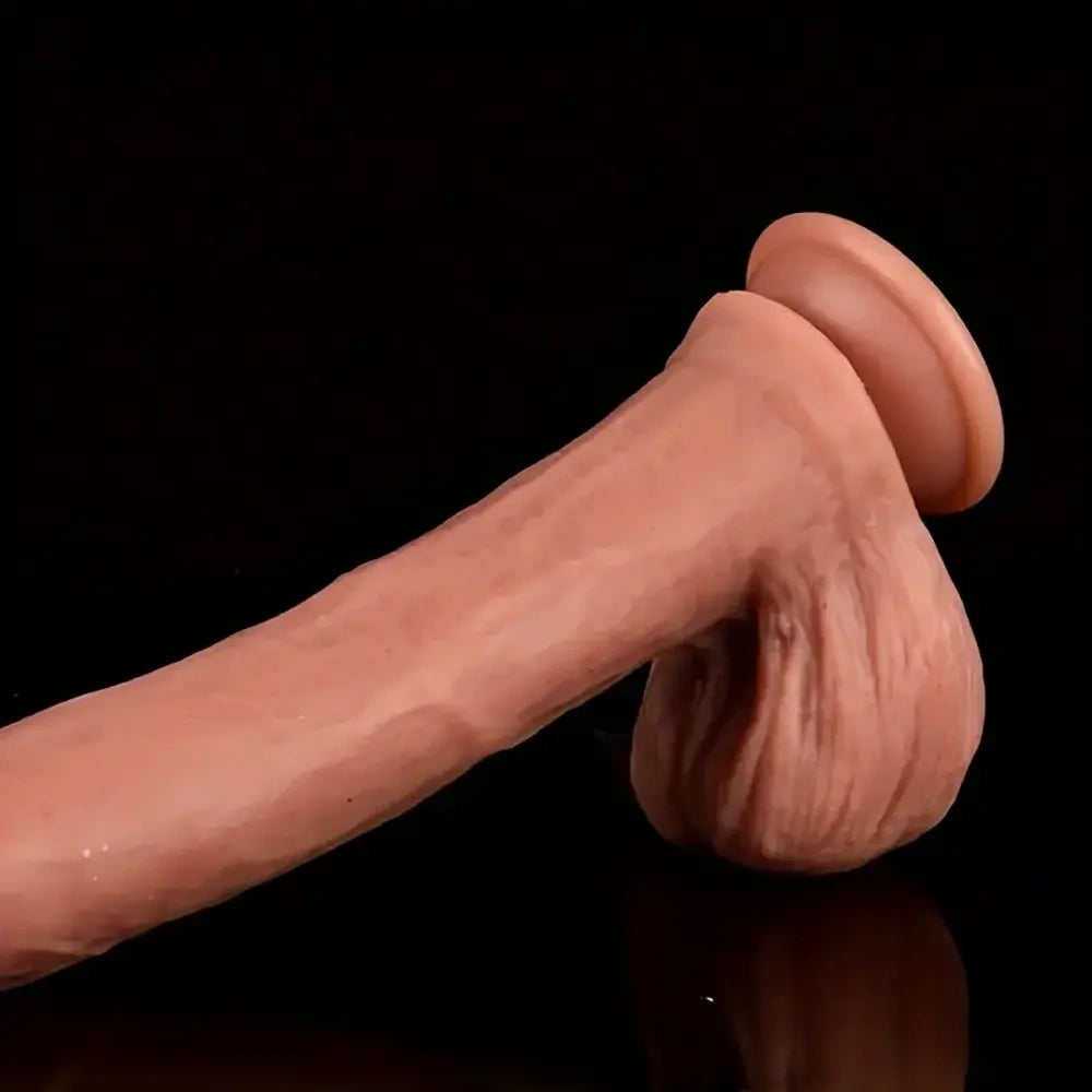 11.02in Realistic Large Silicone Soft Skin Feeling Suction Cup Dildo