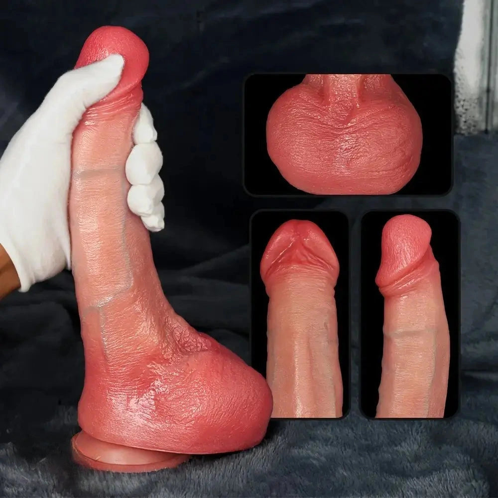 11.02in Realistic Soft Silicone Lifelike Dildo For Clitoral G-spot Simulation