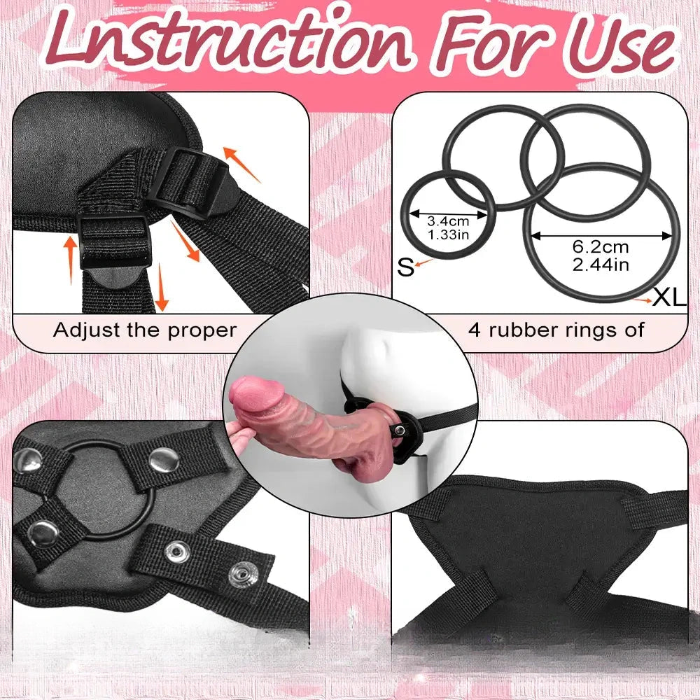 11.02in Realistic Strap on Thick Dildo For Men Women G Spot Stimulator