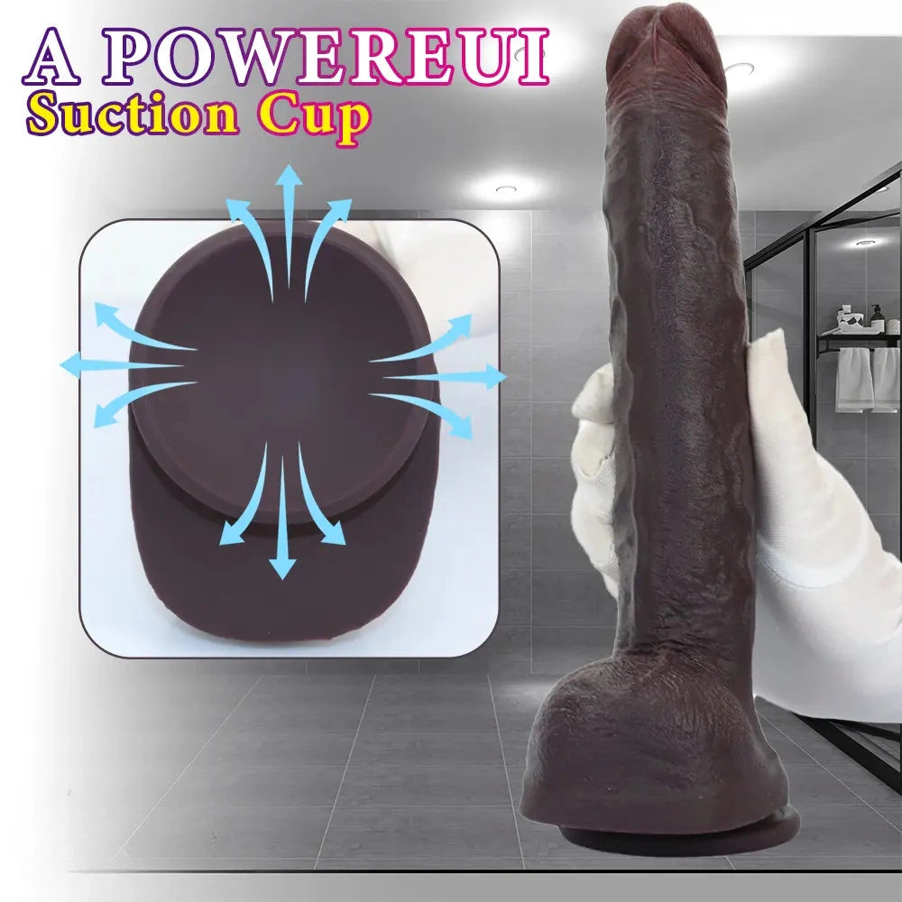 11.02in Soft Silicone Big Dildo Lifelike Cock Adult Sex Toy Female Sex Toy