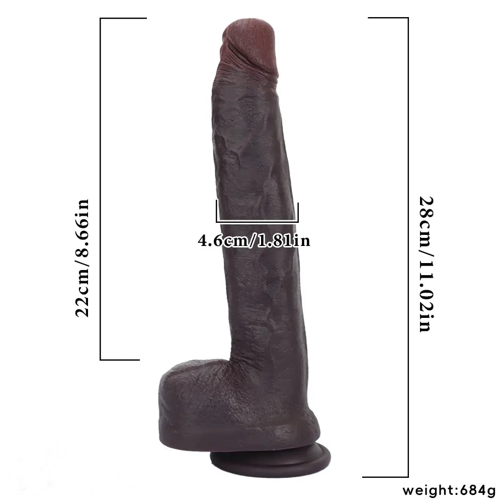 11.02in Soft Silicone Big Dildo Lifelike Cock Adult Sex Toy Female Sex Toy