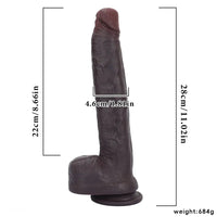 11.02in Soft Silicone Big Dildo Lifelike Cock Adult Sex Toy Female Sex Toy