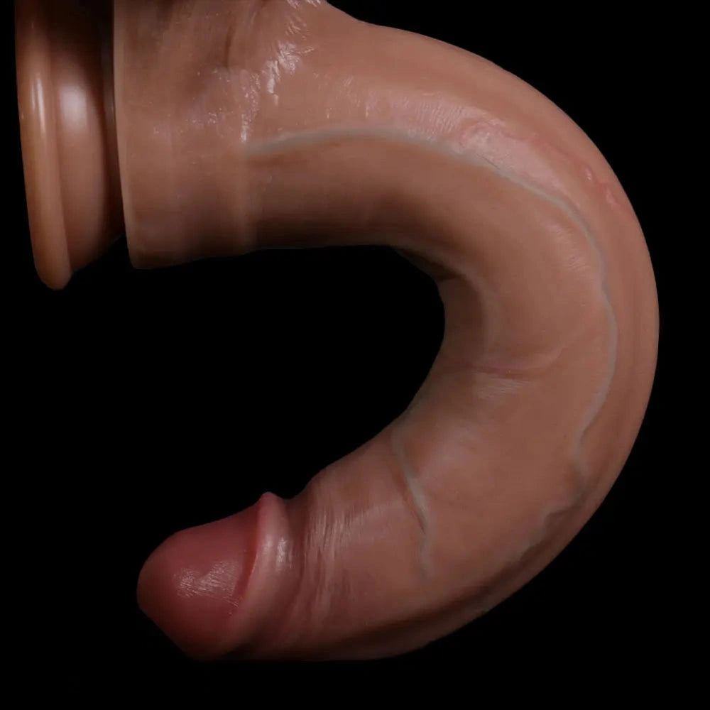 11.02in Super Realistic Silicone Soft Lifelike Huge Dildo With Blue Veins