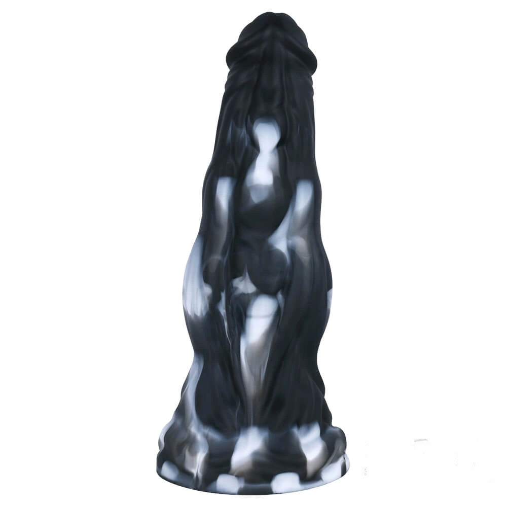 11.02in White Black Colour Mixture Beast Dildo SM Toy For Gay