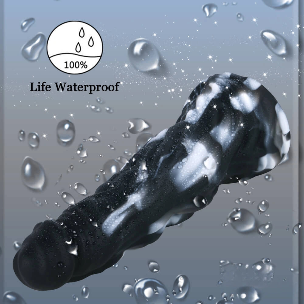 11.02in White Black Colour Mixture Beast Dildo SM Toy For Gay