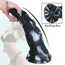 11.02in White Black Colour Mixture Beast Dildo SM Toy For Gay