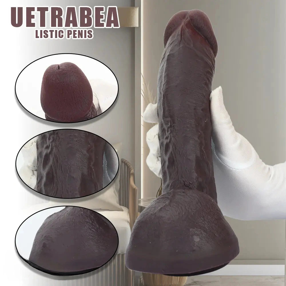 11.03in Super Real Dual Layer Silicone Big Dildo For Adult Male Female Toy