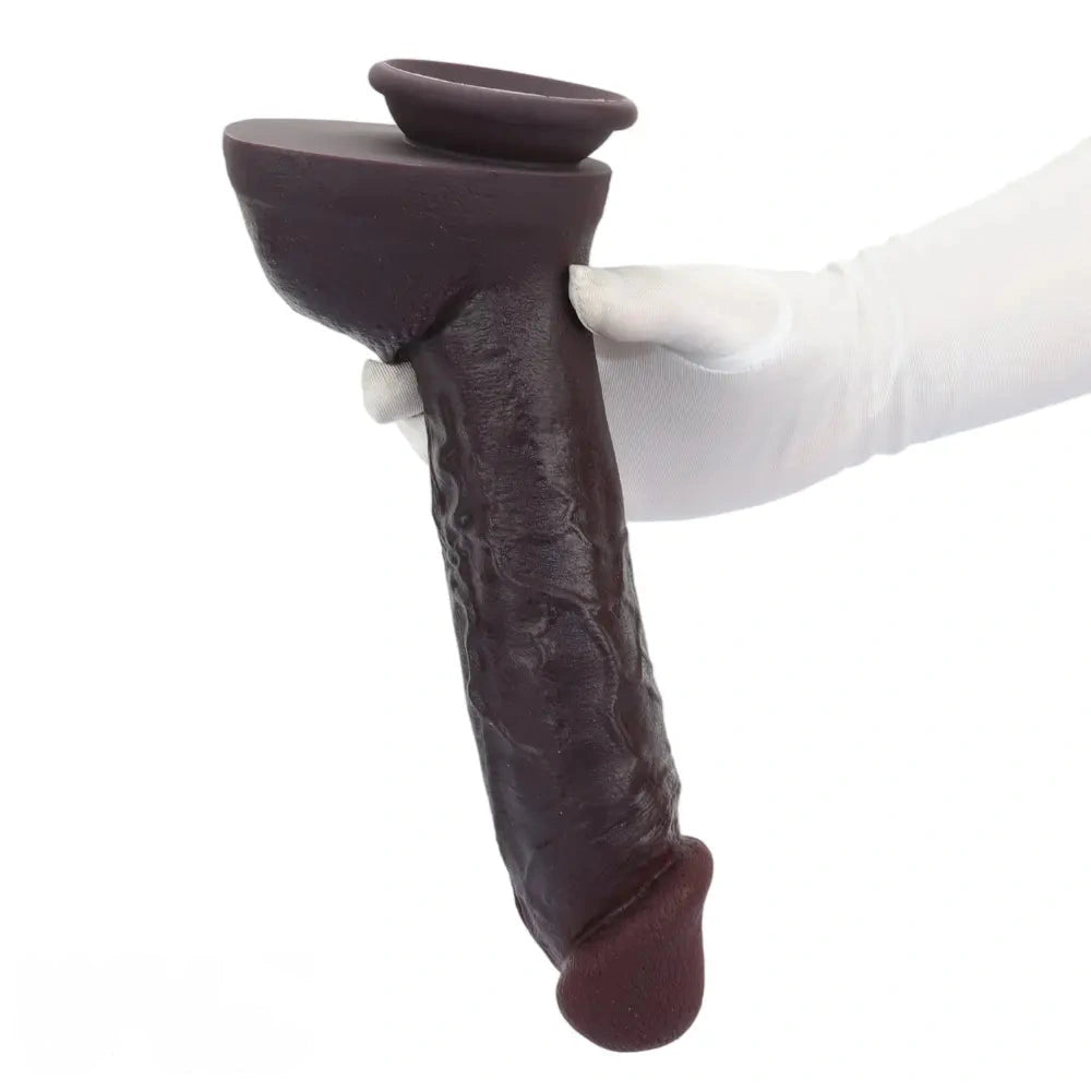 11.03in Super Real Dual Layer Silicone Big Dildo For Adult Male Female Toy