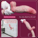 11.1in Real Feeling Double Layer Silicone Soft Handle Flexible Cock Dildo