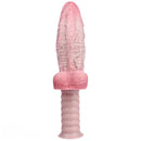 11.1in Real Feeling Double Layer Silicone Soft Handle Flexible Cock Dildo