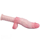 11.1in Real Feeling Double Layer Silicone Soft Handle Flexible Cock Dildo