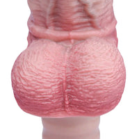 11.1in Real Feeling Double Layer Silicone Soft Handle Flexible Cock Dildo