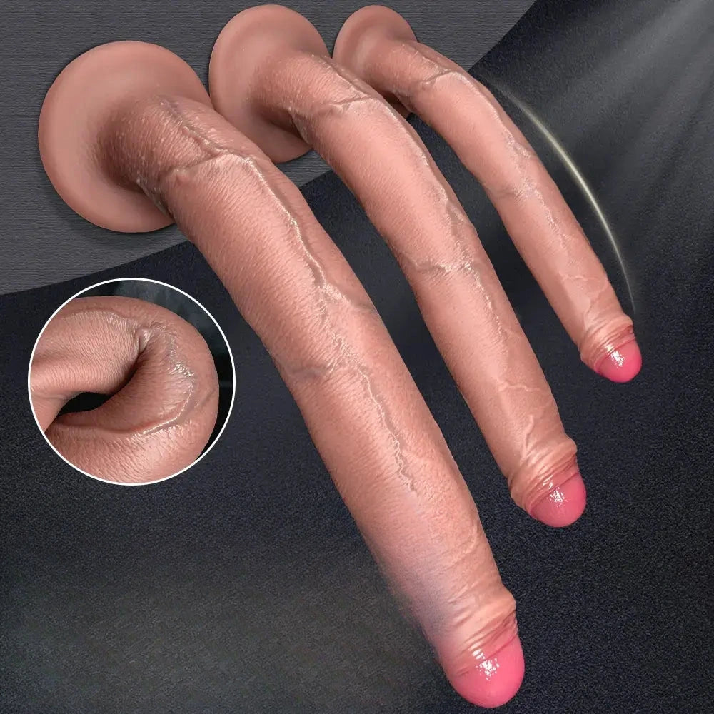 11.22in 13.18in 14.56in Lifelike Strap on Long Dildo For Female Prostate Play