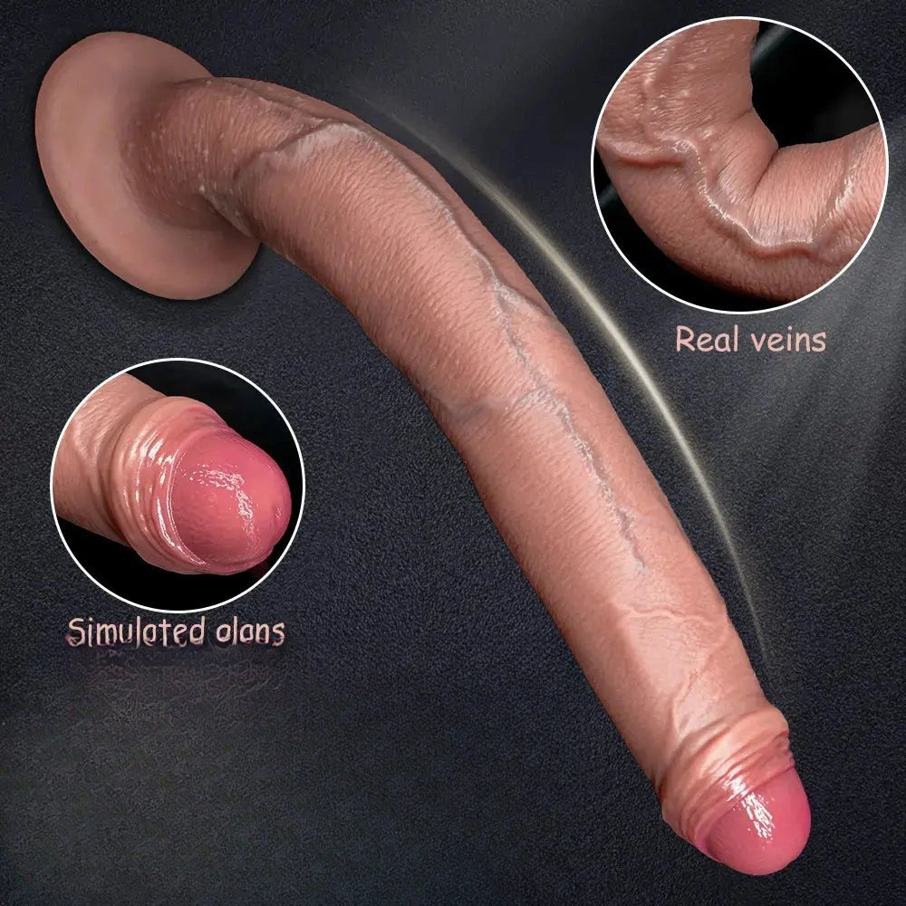 11.22in 13.18in 14.56in Lifelike Strap on Long Dildo For Female Prostate Play